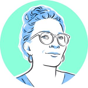 Hand-drawn portrait of Daniela Knöpfle